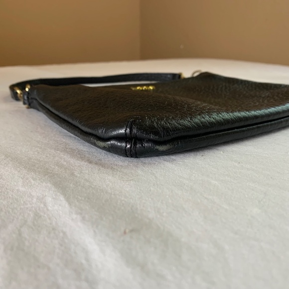 Lodis Black Pebbled Leather Bag – Gold Hardware – Small Shoulder / Clutch Purse - Picture 11 of 11